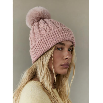 Plush Thickened Cap, Women Warm Beanie Hat, Men's Winter Ski Hat, Ear Protection, Warm Knit Hat, Women's Winter Headwear