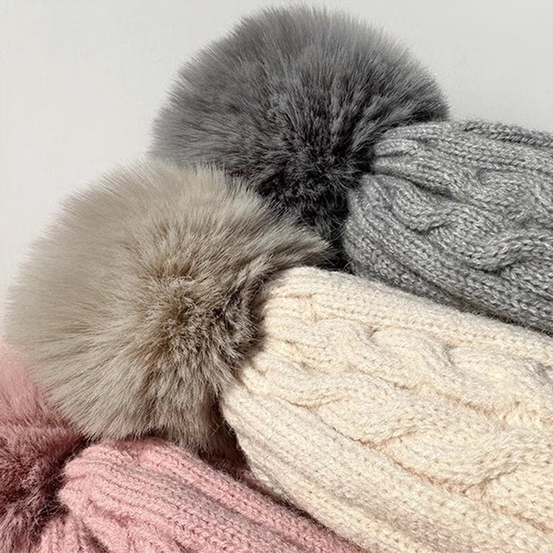 Plush Thickened Cap, Women Warm Beanie Hat, Men's Winter Ski Hat, Ear Protection, Warm Knit Hat, Women's Winter Headwear