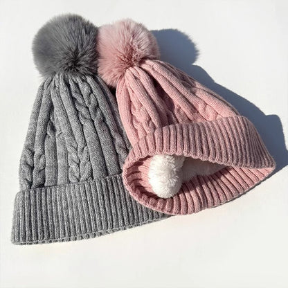 Plush Thickened Cap, Women Warm Beanie Hat, Men's Winter Ski Hat, Ear Protection, Warm Knit Hat, Women's Winter Headwear