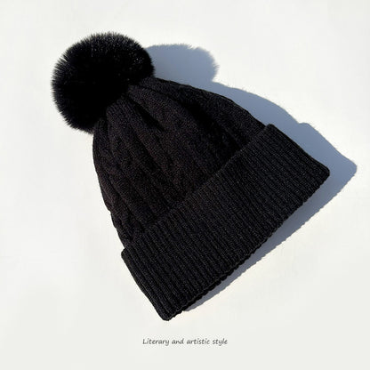 Plush Thickened Cap, Women Warm Beanie Hat, Men's Winter Ski Hat, Ear Protection, Warm Knit Hat, Women's Winter Headwear