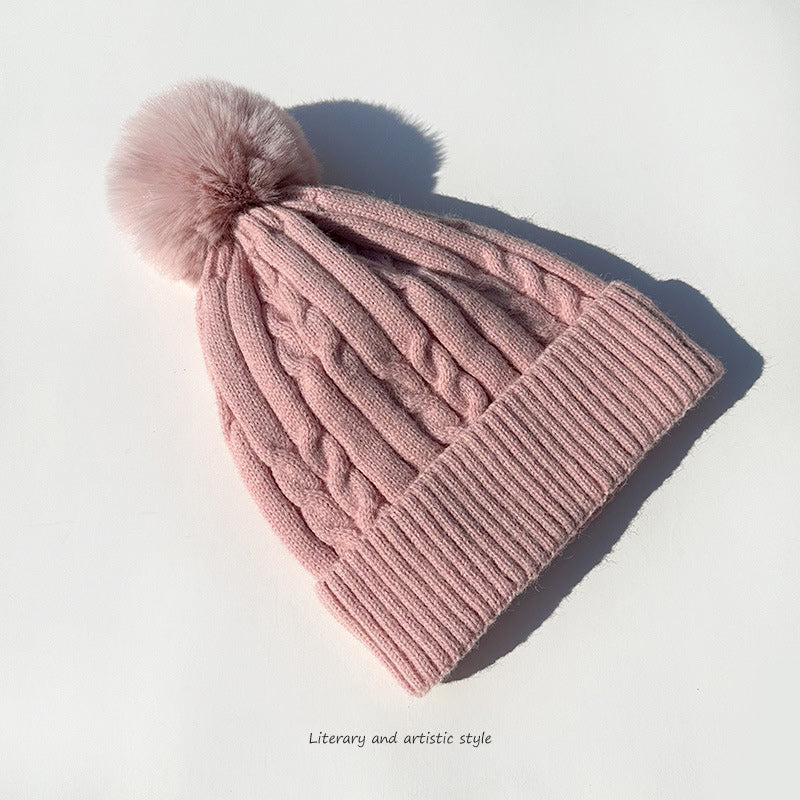 Plush Thickened Cap, Women Warm Beanie Hat, Men's Winter Ski Hat, Ear Protection, Warm Knit Hat, Women's Winter Headwear