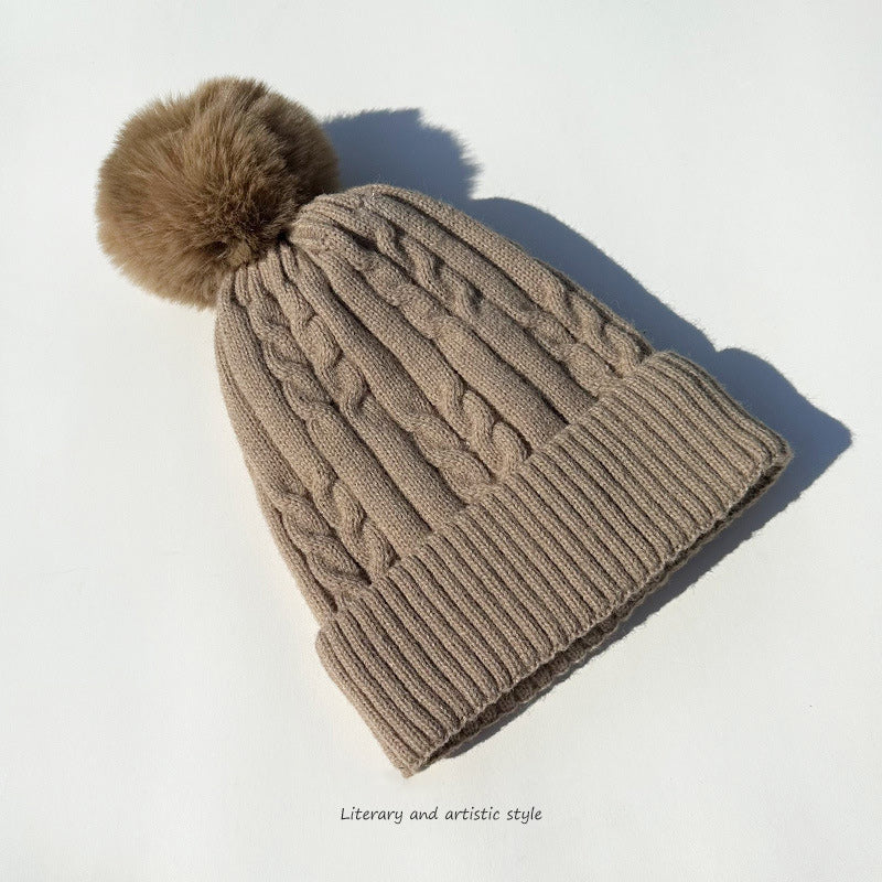 Plush Thickened Cap, Women Warm Beanie Hat, Men's Winter Ski Hat, Ear Protection, Warm Knit Hat, Women's Winter Headwear