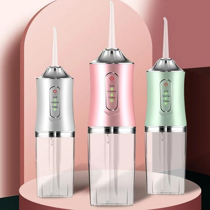 Portable USB Rechargeable Water Flosser 220ml Electric Oral Irrigator for Deep Tooth Cleaning