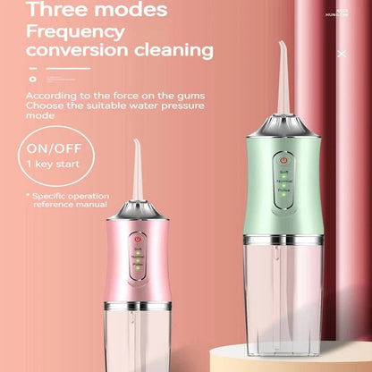 Portable USB Rechargeable Water Flosser 220ml Electric Oral Irrigator For Deep Tooth Cleaning 1