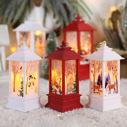 Elk Snowman Decorations Night Lights Christmas Santa Lantern Wind Lights Desktop Merry Christmas De 3