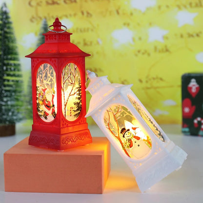 Elk Snowman Decorations Night Lights Christmas Santa Lantern Wind Lights Desktop Merry Christmas De 4