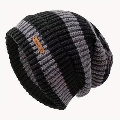 Trend Lightweight Hat For Men Women, Korean Fashion Striped Knitted Hat, Warm Windproof Autumn Winter