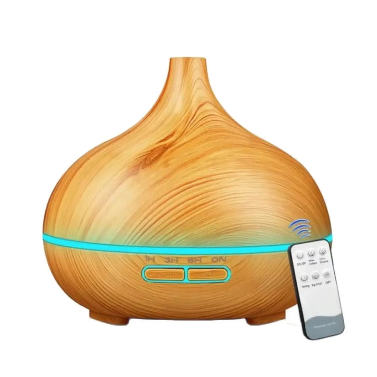 500ml Wood Grain Ultrasonic Aroma Diffuser With Remote Control And 7 LED Lights 5