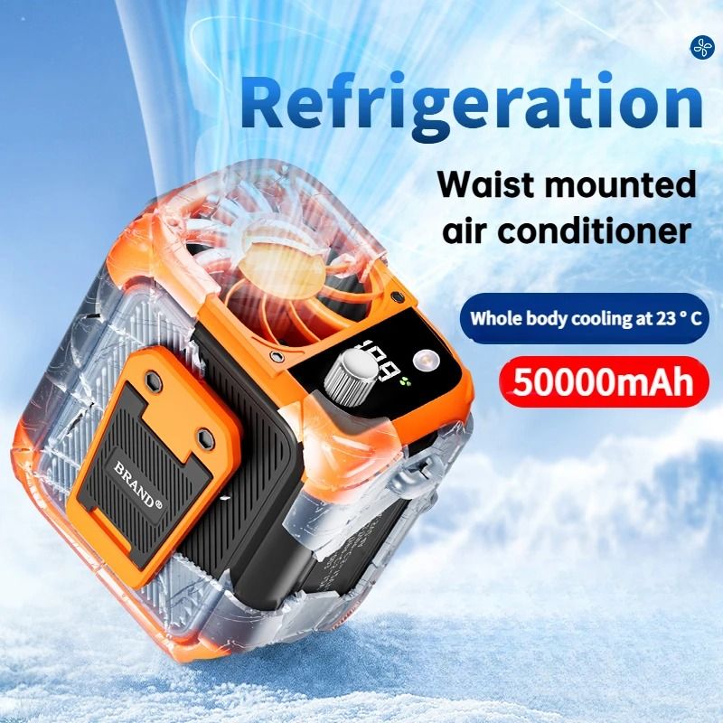 Mini HighSpeed Bladeless Waist And Neck Fan With Power Bank And LED Light 1