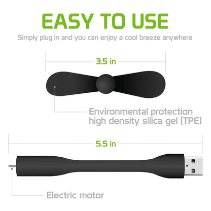 Mini USB Flexible Fan For Power Bank Laptop And PC 1