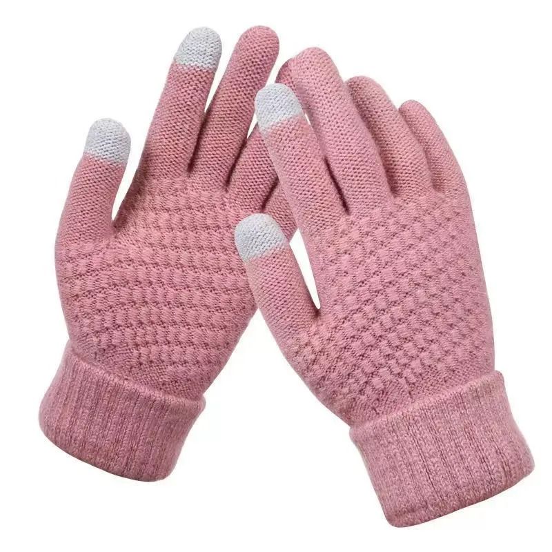 Warm Winter Touch Screen Gloves  Unisex Knit Mittens For Cold Weather 8
