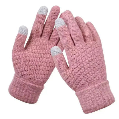 Warm Winter Touch Screen Gloves  Unisex Knit Mittens For Cold Weather 8