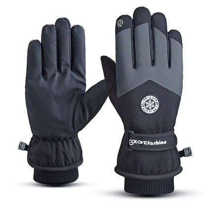 Winter Waterproof Snow Gloves  Unisex Touch Screen PU Leather Ski And Motorcycle Gloves 8
