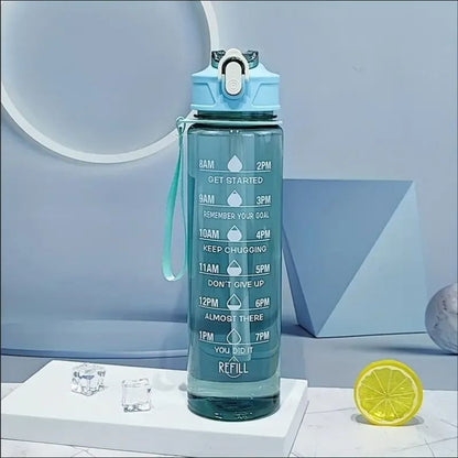800ml Sports Water Bottle  LeakProof Motivational Drinking Cup With Time Marker 2