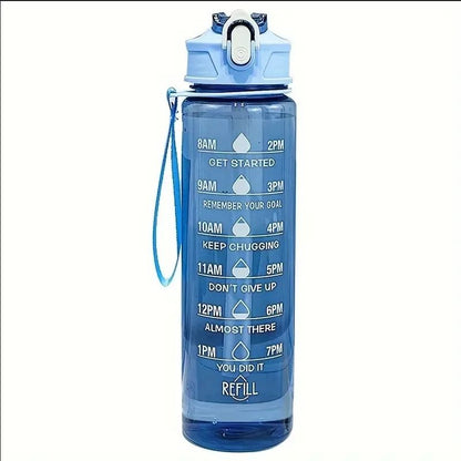 800ml Sports Water Bottle  LeakProof Motivational Drinking Cup With Time Marker 6