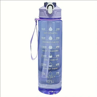 800ml Sports Water Bottle  LeakProof Motivational Drinking Cup With Time Marker 9