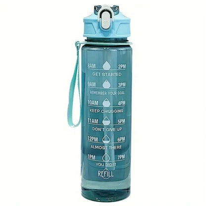 800ml Sports Water Bottle  LeakProof Motivational Drinking Cup With Time Marker 7