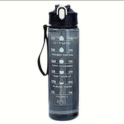 800ml Sports Water Bottle  LeakProof Motivational Drinking Cup With Time Marker 8