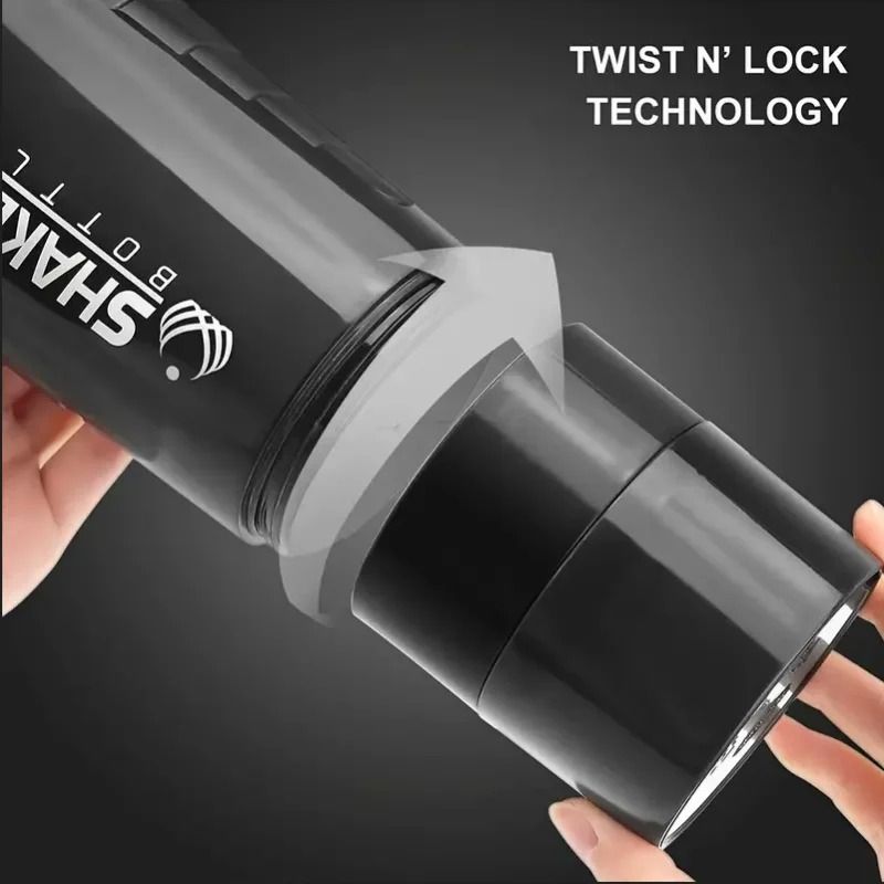 2Tier Shaker Bottle With Powder Storage  Ideal For Protein Shakes Gym And Fitness 4