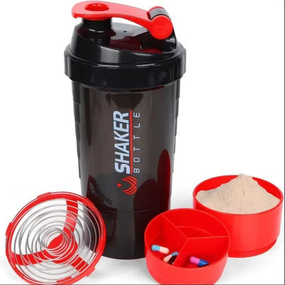 2Tier Shaker Bottle With Powder Storage  Ideal For Protein Shakes Gym And Fitness 7