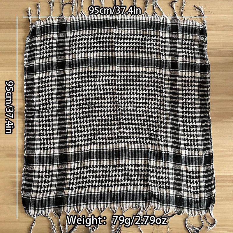 Lightweight Tactical Plaid Scarf  Unisex MilitaryStyle Scarf For Outdoor Warmth And Protection 2