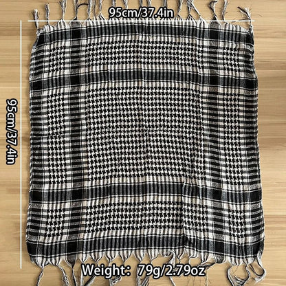 Lightweight Tactical Plaid Scarf  Unisex MilitaryStyle Scarf For Outdoor Warmth And Protection 2