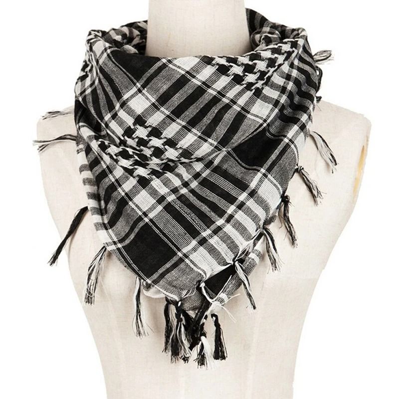 Lightweight Tactical Plaid Scarf  Unisex MilitaryStyle Scarf For Outdoor Warmth And Protection 5