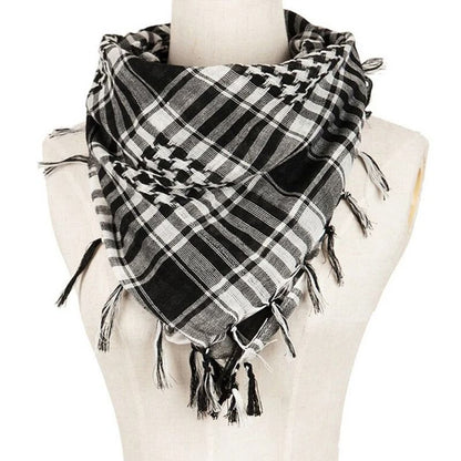 Lightweight Tactical Plaid Scarf  Unisex MilitaryStyle Scarf For Outdoor Warmth And Protection 5