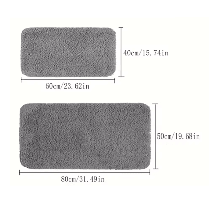 AquaPlush Thickened AntiSlip Absorbent Bathroom Mat 1