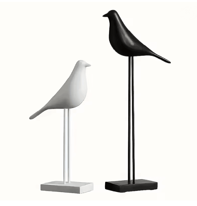 NordicResin Bird Statue Decorative Sculpture for Home and Office