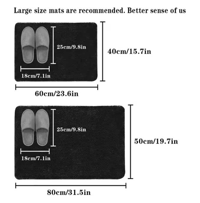 SoftFlannel AntiSlip Absorbent Bathroom Floor Mat 2