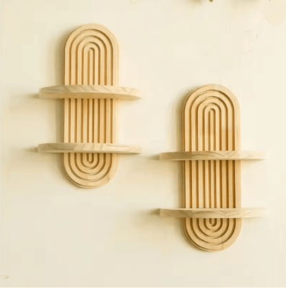 BohoWood Wall Mounted Storage Rack And Display Shelf 1