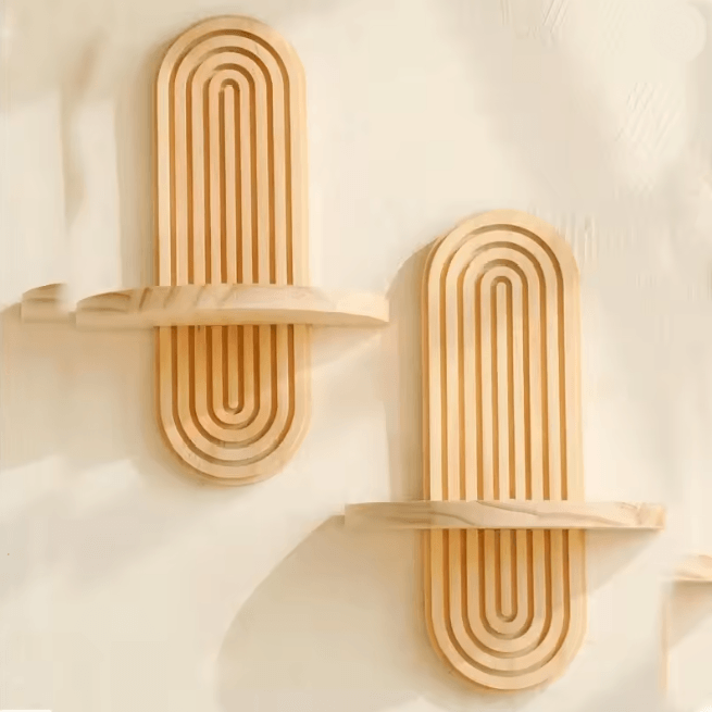 BohoWood Wall Mounted Storage Rack And Display Shelf 2