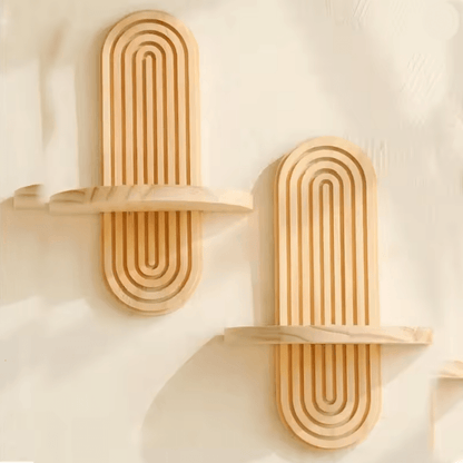 BohoWood Wall Mounted Storage Rack And Display Shelf 2