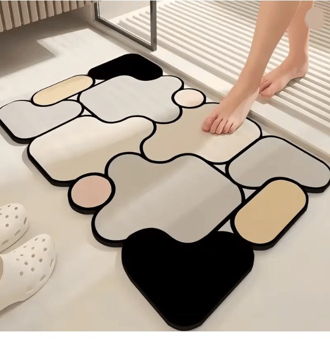 DiatroShape NonSlip Diatomite Absorbent Bathroom Floor Mat