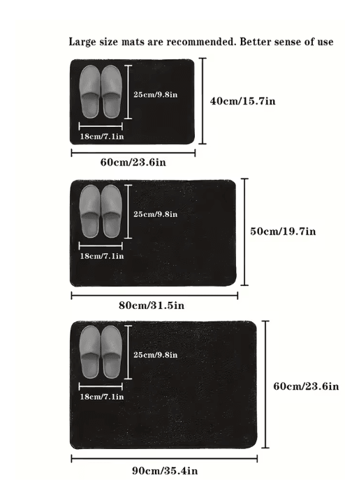DiatroShape NonSlip Diatomite Absorbent Bathroom Floor Mat 1