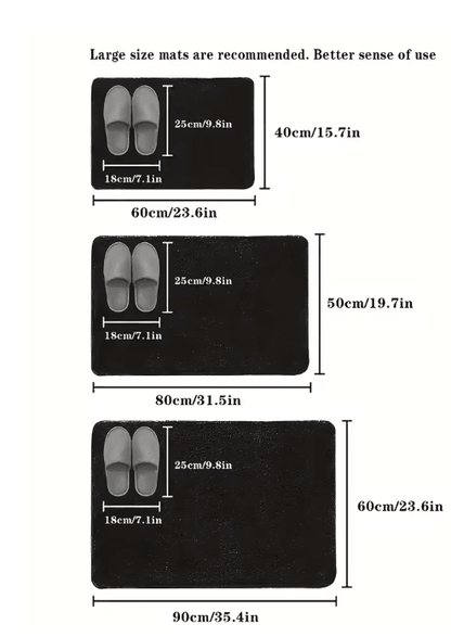 DiatroShape NonSlip Diatomite Absorbent Bathroom Floor Mat 1