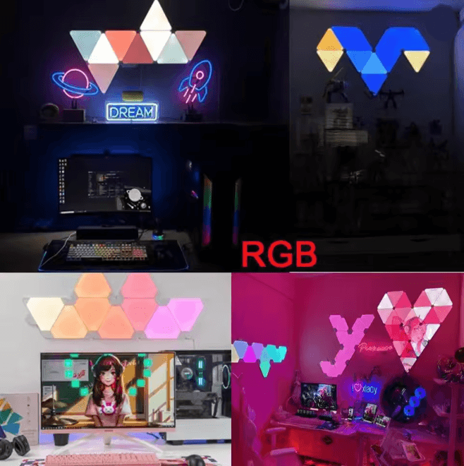 LumiSync WiFi Bluetooth LED Triangle Wall Light 3