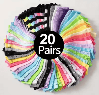 HeartEase Candy Colored Ankle Socks For Women 10