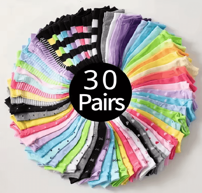 HeartEase Candy Colored Ankle Socks For Women 9