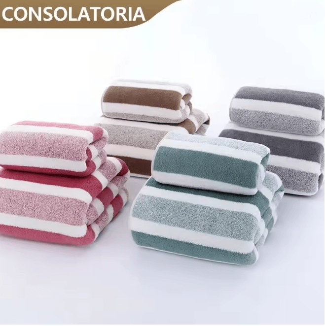 PureComfort Soft Absorbent Bath Towel Set for Men and Women