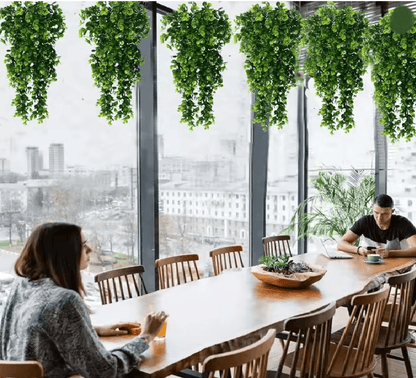 EverVine Artificial Eucalyptus Hanging Rattan Greenery 1