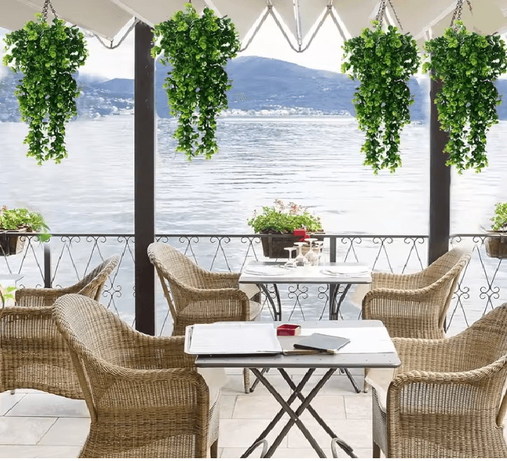 EverVine Artificial Eucalyptus Hanging Rattan Greenery 2