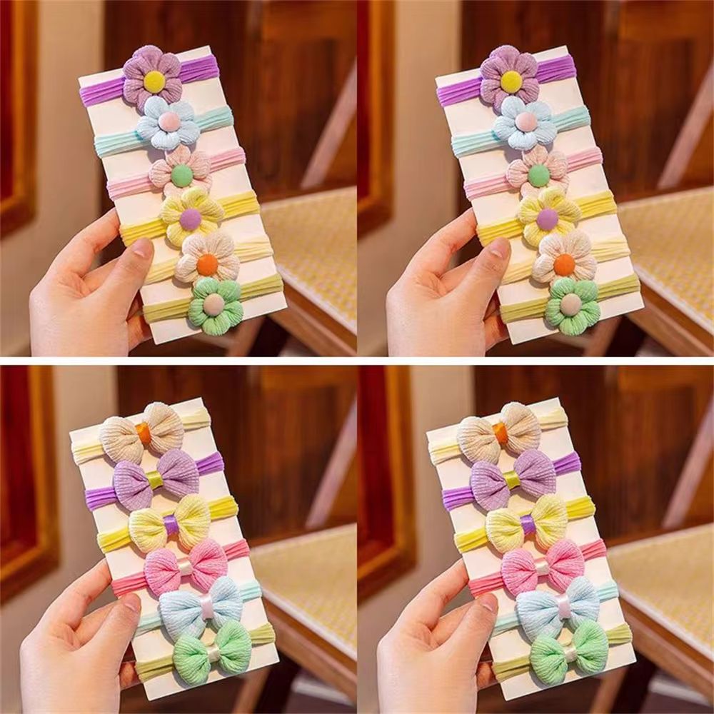 Sweet Blossom Flower Bow Hair Tie Set  12Piece Elastic Hair Bands For Girls  Women 8
