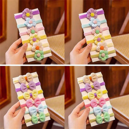 Sweet Blossom Flower Bow Hair Tie Set  12Piece Elastic Hair Bands For Girls  Women 8