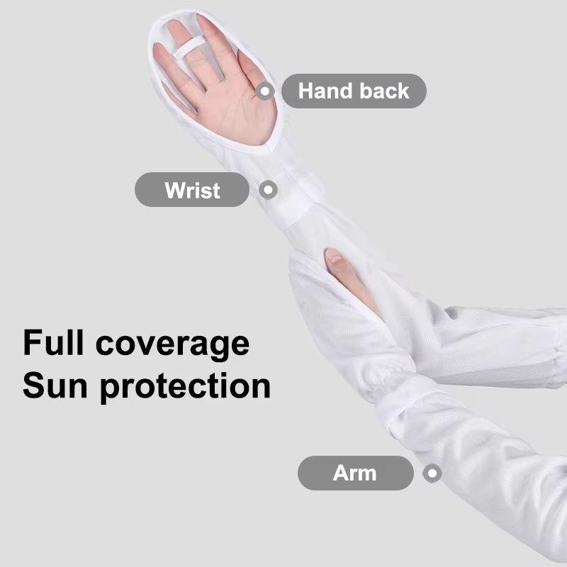 SunShield CoolFit Long Arm Sleeves  UV Protection  AntiSunburn Sleeve Set For Women 2
