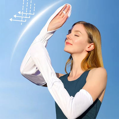 SunShield CoolFit Long Arm Sleeves  UV Protection  AntiSunburn Sleeve Set For Women 4
