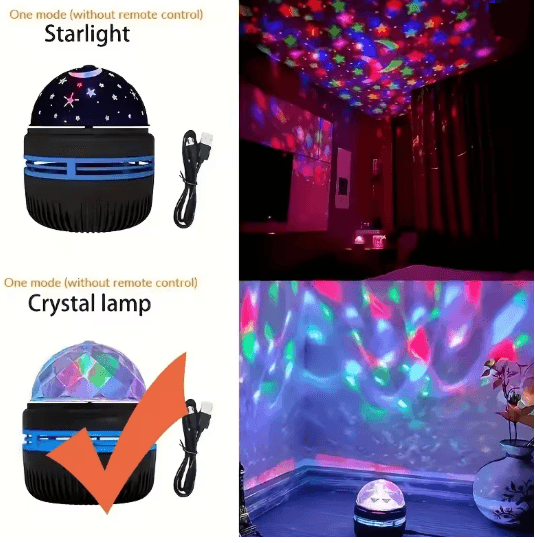 StarGlide USB LED Starry Sky Light Projector Night Lamp With 7Color Pattern  Remote 5