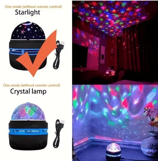 StarGlide USB LED Starry Sky Light Projector Night Lamp With 7Color Pattern  Remote 3