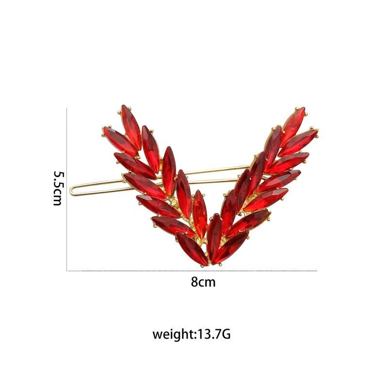 LuxV Crystal VShape Hair Clip Set  Luxury Korean Style Buckle Hairpins For Women  Girls 4